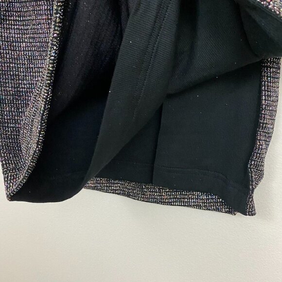 Lama Jouni Slinky Maxi Skirt Medium Black Silver Sparkly Holiday High Slits NEW - Picture 15 of 16